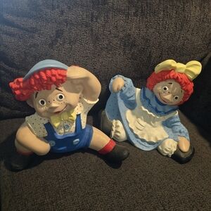 Raggedy Ann & Andy | Vintage Ceramic Figurines